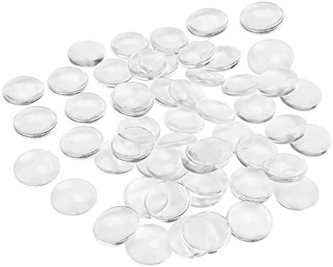 Joyingle 30 Pcs Glass Dome Cabochons 25mm Clear Round Tiles Non calibrated 1 inch