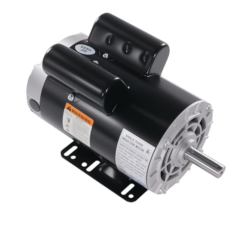 maXpeedingrods 5 HP Air Compressor Electric Motor 56HZ Frame 3450RPM 230V Single Phase 7/8 Shaft CCW Rotation 2.25 Shaft Length for Air Compressors