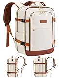 MOCOCITO Sac à Dos Voyage Cabine 40x30x20 cm (+5cm Extensible)   20L Bagage à Main Avion pour Ryanair, EasyJet, Transavia   Sac Ordinateur Portable 15.6'' Léger pour Homme Femme   Blanc