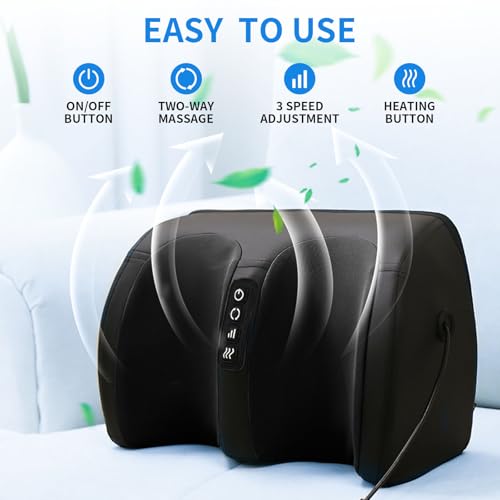 Foot and Leg Massager,Heated Foot Massager for Plantar Fasciitis Pain Relief,3D Shiatsu Rollers with Adjustable Heat for Plantar Fasciitis,5 Modes,Enhances Blood Circulation (Black) - Image 3