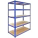 Monster Racking - 9 Rayonnages T-Rax en Acier sans Boulons Bleus 120cm x 60cm x 180cm