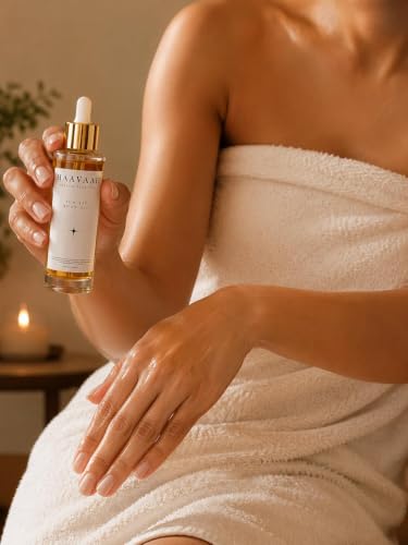 Image of After Bath Body Oil For Soft & Glowing skin|Oudh Fragnance |Jojoba Oil |Sesame Oil |Seabuckthorn Oil | After Shower on Wet Skin | Keeps Hydrated | Lightly Scented| For Daily Use (100 ml)