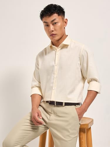 Image of THE BEAR HOUSE Men's Checked Tailored Fit Formal Shirt