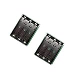 Bistook 2-Pack 21700 Battery Holder with PCB - 3 Slots, 2 PCS Wired in Series (11.1V Output),Plastic Battery Storage Box with Insulating Posts and Ribbon