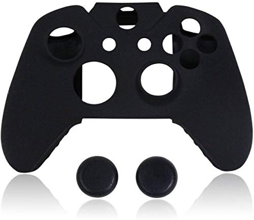 Microware Protective Silicone Cover Case with 2 x Joystick Caps for Xbox One Joypad (Black) [video game]