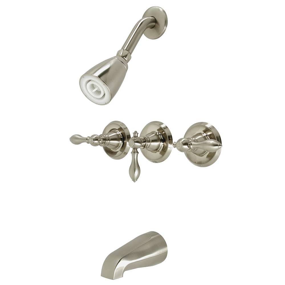 Robinet douche baignoire Kingston Brass KB238ACL anti-trace nickel brossé