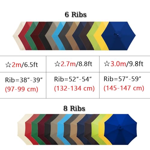 Cubierta de repuesto para sombrilla de jardín desplazada ideal para terrazas 5