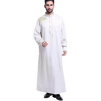ESHILP Middle East Arabic Muslim Clothing Middle East Arabic Men Clothing Dress Tove Arabic Islamic Abaya Dress Indian Men Low