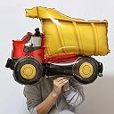 Atpata Funky Construction Theme Foil Balloons Excavator Bulldozer Balloon Dump Truck Forklift Mixer Truck Crane Balloon and Happy Birthday Banner for Boys Construction Birthday Party Supplies gallery image