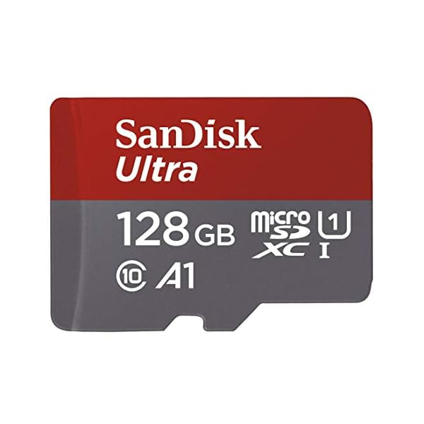 SanDisk Ultra 128GB Imaging microSDXC Speicherkarte + SD-Adapter bis zu 100 MB/Sek, Class 10, U1, A1,Grau, Rot, Weiß – Bild 4