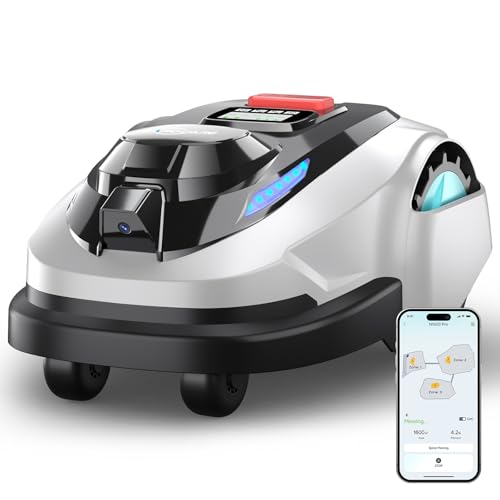 YARDCARE N1600 PRO Wireless Robotic Lawn Mower with RTK Vision Navigation 0.4 Acre