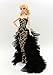 Cora Gu [Handmade Dress Fit for 12" Doll] The Handmade LongTrain Golden Lace Mermaid Gown/Dress Fit for 12" Fashion Doll（Dolls' not Included
