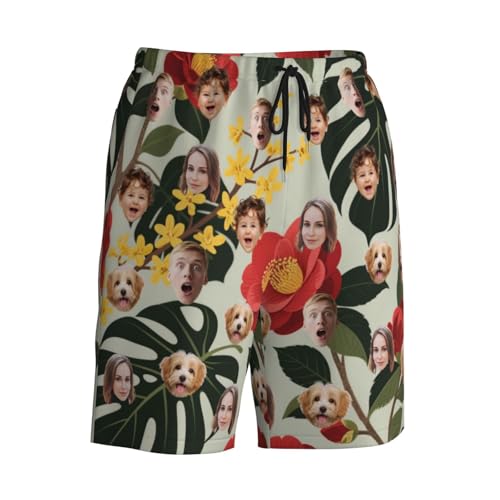 Custom Faces Men's Swim Trunks Personalized Quick Dry Funny Beach Shorts with Photo Customized Bathing Suits4