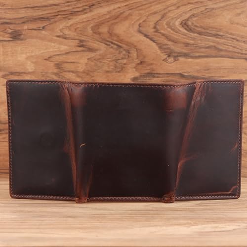 Image of Trifold Wallet for Men - Full Grain Leather, Handcrafted RFID Blocking Wallet, Slim Trifold Design, Classic Men's Leather Wallet, Gift for Him
