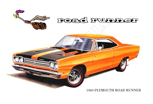 1969 Plymouth Road Runner Vintage Poster