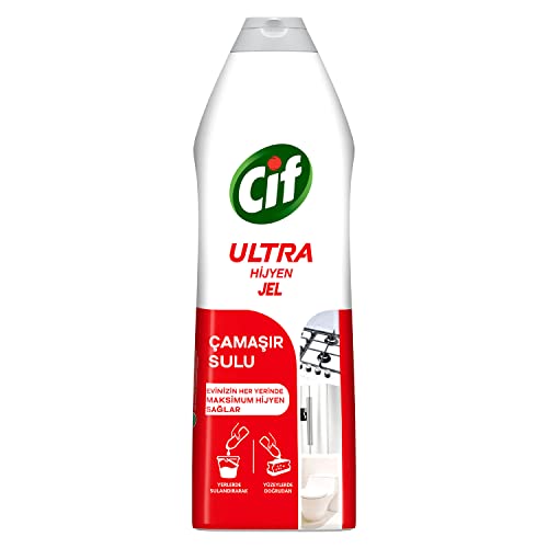 Cif Ultra Hijyen Jel Yüzey Temizleyici Çamaşır Sulu Katkılı Leke Çıkarıcı Yağ Çözücü 750 ml