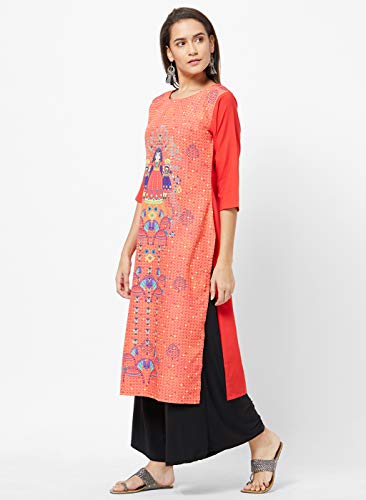 Image of LookMark Womens Printed Crepe A-Line Kurti (Pack of 2 Kurti)