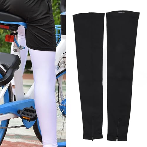 Mangas de Proteção Solar para As Pernas, Material de Seda Gelada, Design Respirável, Alça Antiderrap