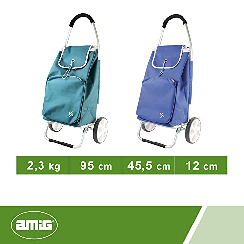AMIG - Einkaufstrolley, Thermofunktion, Modell 7, vier Räder, Grün, Fassungsvermögen 50 Liter, maximale Belastung: 15 kg – Bild 7