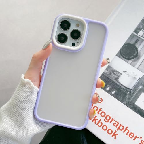 Coque iPhone 13 Pro Max cadre transparent finition acrylique premium violette