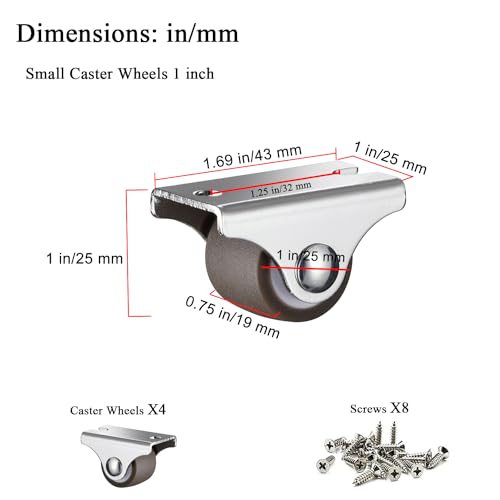 Luxinika Mini Rodas Fixas Rodízios 1