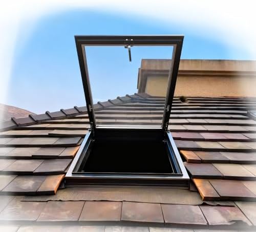 Skylight Roof Window, Weatherproof & Leak-Proof for Outdoor, Flat/Sloped Roof Natural Light, Energy Efficient, Durable 26x28in (66x71cm) Home Improvement Solution
