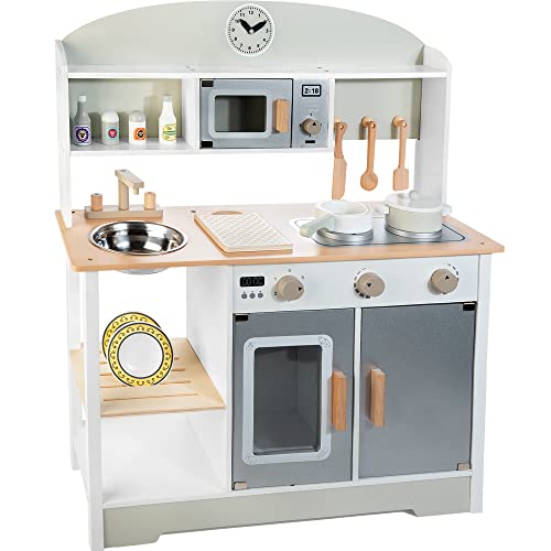 Image of WOODMAM Wooden Kitchen Set for Kids, Realistic Pretend Play Kitchen Utensils Encourage Interaction for Toddlers, Simulated Kitchen Toys Set for Boys Girls Age 3+