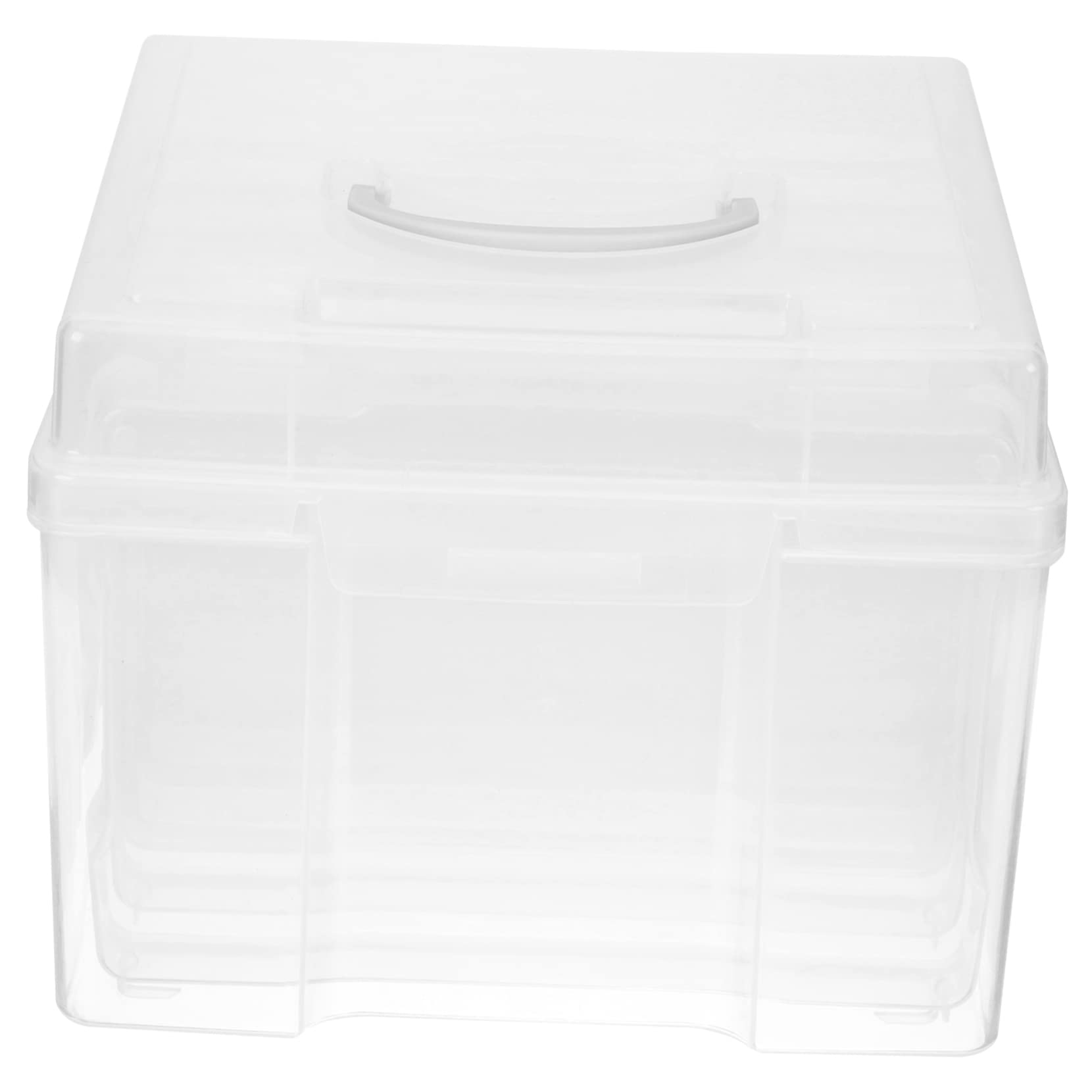 HOMOCONO Storage Box 5x7 Inch Photo Organizer Desktop Finishing Box for Multi-purpose Storage of Music Accessories and Jewelry