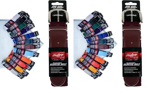 Rawlings Adjustablebelt (Purple), Maroon, One Size (Pack of 2)
