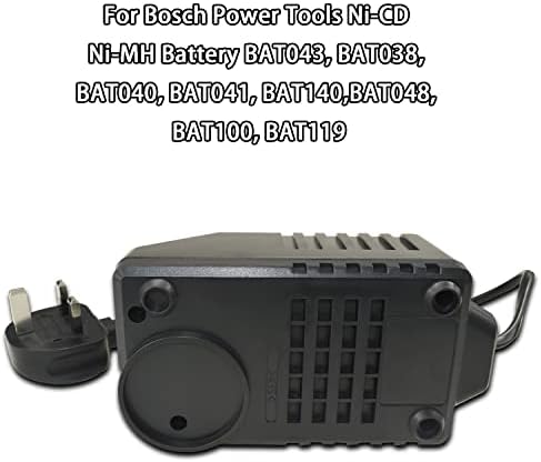 JANRI Replacement AL1411DV Ni-CD Ni-MH Power Tool Charger for Bosch 7.2V 9.6V 12V 14.4V Battery GSR7.2 GSR9.6 GSR12 GSR14.4 BAT038 BAT048 BAT043 BAT045 BTA120 Electrical Drill