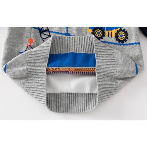 Image of Toddler Baby Boy Knit Sweater Pullover Cotton Cartoon Sweatshirt