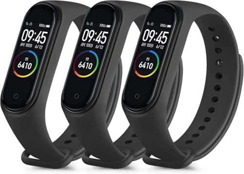 ATOO 3× Cinturino per Xiaomi Mi Smart Band 4 Bracciale E Xiaomi Mi Band 3, Silicone Cinturini per Xiaomi Mi Band 4 3 Cinturino