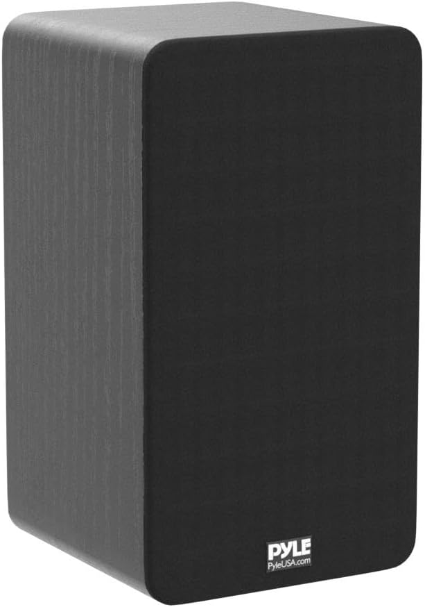 PyleUsa 5.25'' Home Theater Wooden Bookshelf Speakers- Wall Mountable with 0.75'' Silk Dome Tweeter and Aluminum Voice Coils, Pair, Neat Black Color, Gold Plated 5 Way Binding Post - PSMSP5 Speakers 5.25 inch image 4 of 11 B09NDWPZVL