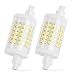 Produktbild MENGS 2-er Pack R7s LED Lampe 78mm 10W Dimmbar LED Leuchtmittel J78 Linear Licht 6000K Kaltweiß 1000lm Ersetzt für 80W Halogen Flutlicht AC 220-240V