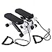 Mini Stepper Home Exercise Machine - Fitness Cardio Trainer Steppers for Leg Thigh Toner Workout and Arm Full Body Training with Removable Resistance Bands, Display Monitor, Anti-Slip Foot Pedal