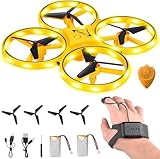 Jekarsy 2026 Upgraded Hand Controlled Drone for Kids Small Rc Quadcopter Aircraft With Smart Watch, Cool LED Remote Control Drone 360° Flips, 3 Modes, 2 Larger Capacity Batteries