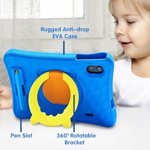Image of 10.1 Inch Kids Tablet with Stylus & Case | Octa-Core 8GB RAM 64GB ROM | 7000mAh Android Tablet for Ages 3-12 | Parental Control, Pre-Installed Apps & GMS Certified (Pink)
