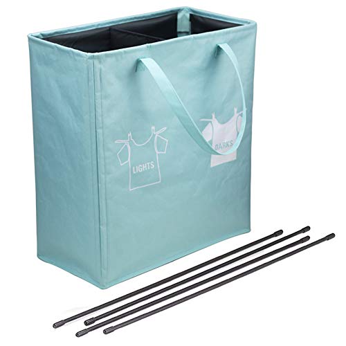 CS&BEAUTY Cesta para la Colada con Asas, cestas Plegables para Almacenamiento de la Colada, Forro Integrado con Soportes Desmontables, Cesta para la Colada Plegable para Juguetes y Ropa