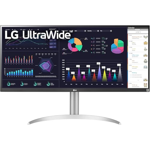 Image of LG 34WQ650-W 34 Inch 21:9 UltraWide Full HD (2560 x 1080) IPS Monitor, 100Hz, RGB 99% Color Gamut, AMD FreeSync, VESA DisplayHDR 400, USB-C,HDMI,DP, Tilt /Height Adjustable Stand, Speakers, Anti-Glare