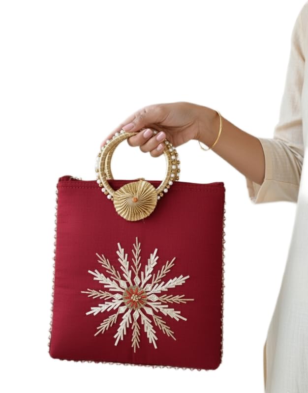 Gota Glamour bagPotali Bag for Wedding Party & Festive Use | Bridal Return Gift Potli Handbag-B_33-picture-32
