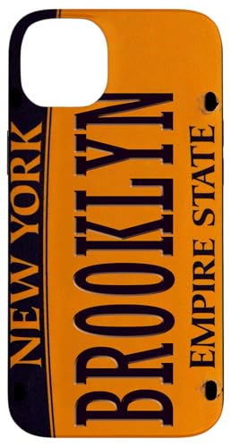 iPhone 14 Plus Brooklyn New York City Cars Plate Number, Brooklyn Phone Case