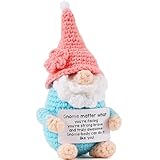 Royid Positive Crochet Animals Gnome Plush Birthday Gnome Gifts for Women Coworker Friends Handmade Emotional Inspirational Support Plush