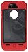 Generic MC0001 Cell Phone Case for iPhone 4 - Non-Retail Packaging - Red & Black