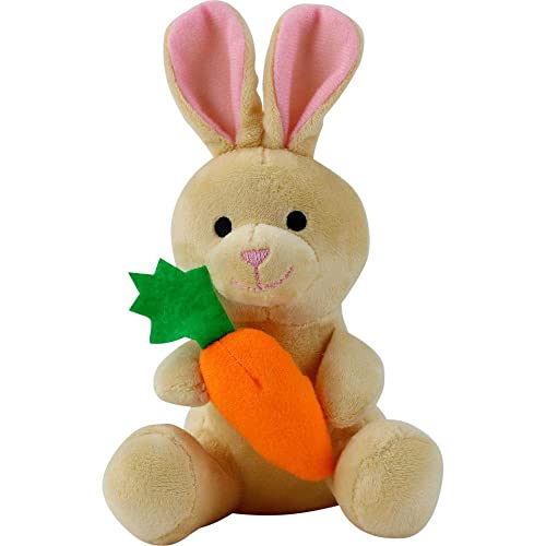 Coelho de Pelúcia Pequeno com Cenoura Páscoa 19 Cm BBR Toys (Bege)