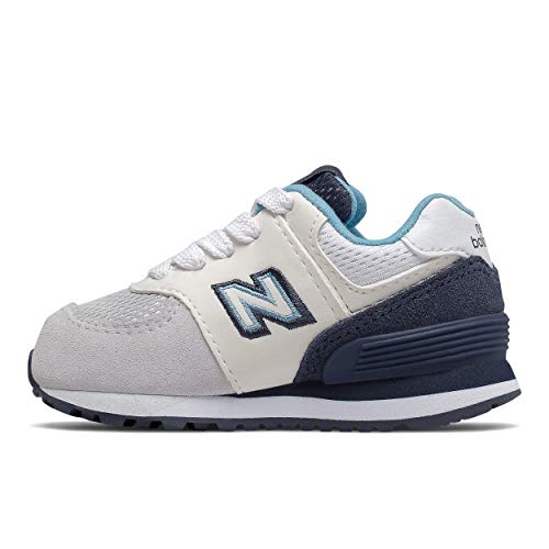 New Balance Kid's 574 V1 Lace Up Sneaker, Whisper White, 5.5 M US Toddler