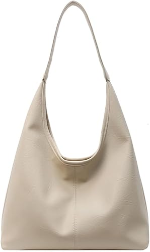 Bolso Hobo para mujer - Bolso de mano de cuero vegano, bolso de hombro y cartera para mujer, bolso de hombro grande y suave