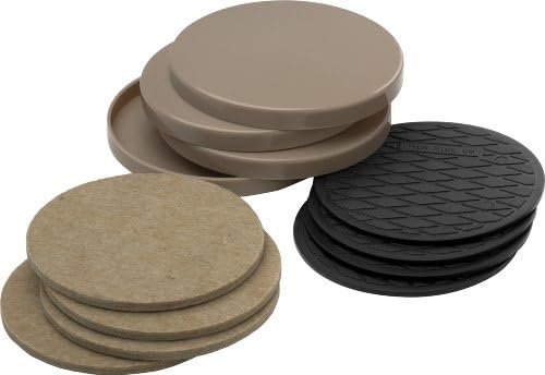 Shepherd Hardware 9855 4-Inch Felt, Slider, and Non-Slip Furniture Pads, 12-Pack