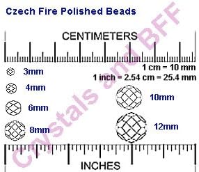 Miniatura 5 de Cuentas de vidrio facetadas redondas con revestimiento de vitrail de 0.118 in (405 cuentas), hilo de 3 x 16 pulgadas