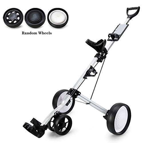 KXDLR 4 Wheel Golf Push Cart Push Trolley White