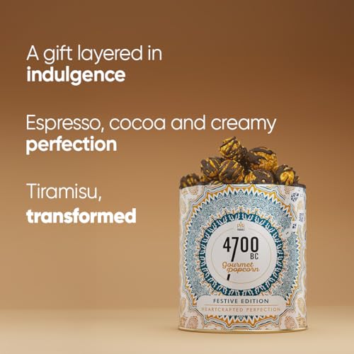 Image of 4700BC Gourmet Popcorn: Tiramisu Chocolate Tin, 135g